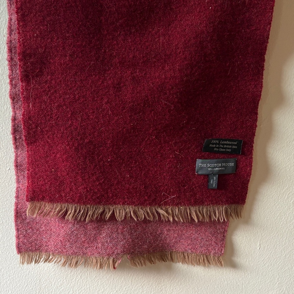 Vintage set of two lambs wool scarves